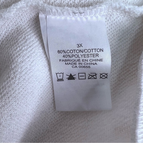 Pennington’s White Lightweight Embroidered Crewneck Sweater Size 3x - Picture 7 of 7